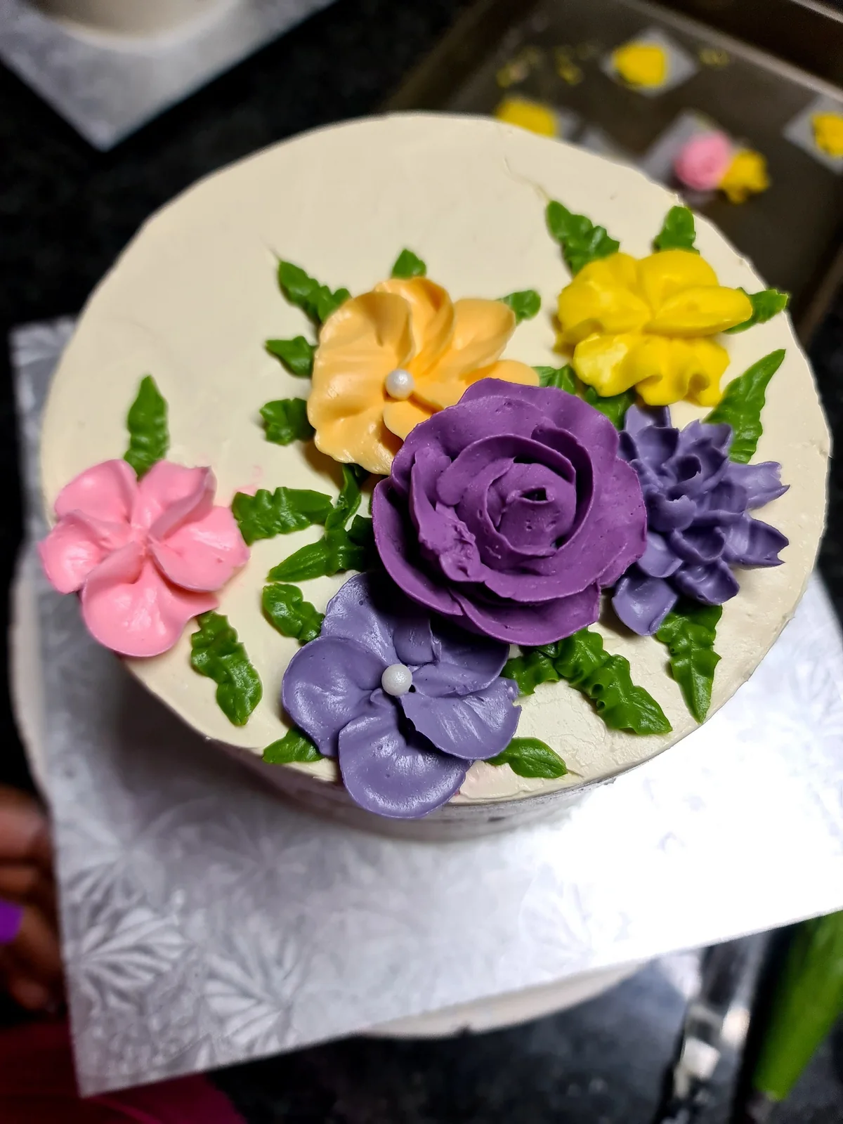 Floral celebration cake by Nia Bloom Bakes