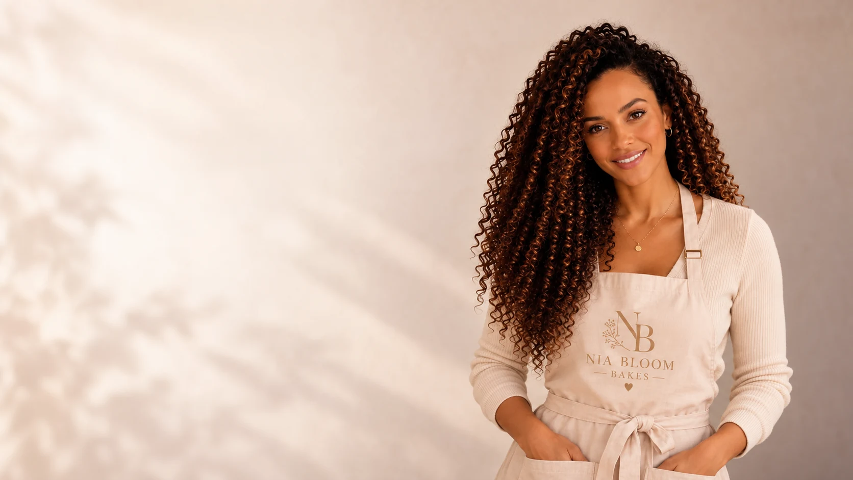 Nia Bloom Bakes brand portrait